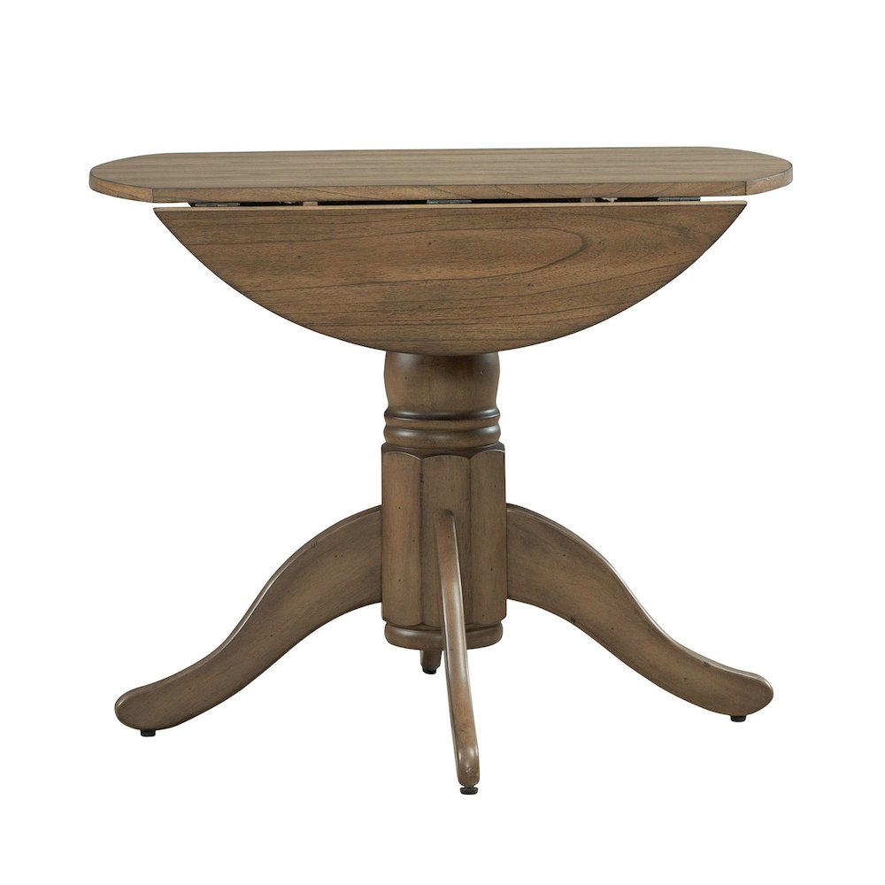 Brook Bay Round Drop Leaf Table Pedestal with Two 8" Drop Down Leaves