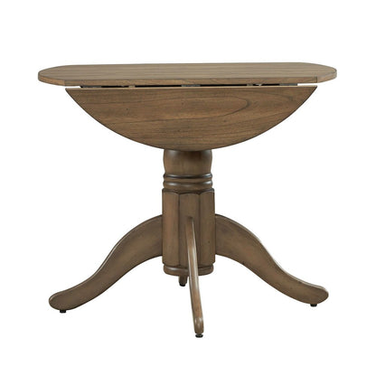 Brook Bay Round Drop Leaf Table Pedestal with Two 8" Drop Down Leaves