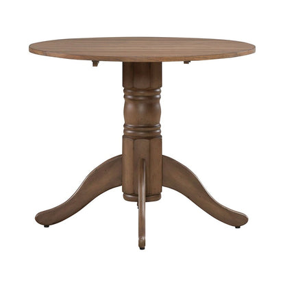 3 Pc Drop Leaf Table Dining Room Set with 2 Ladder Back Side Chairs - Sandstone