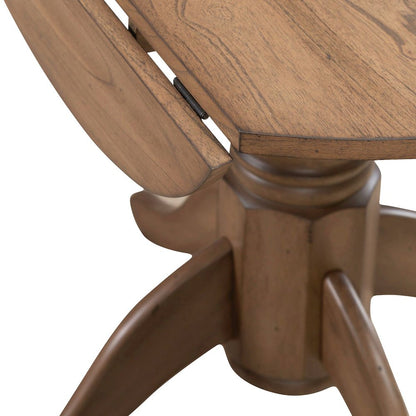3 Pc Drop Leaf Table Dining Room Set with 2 Ladder Back Side Chairs - Sandstone
