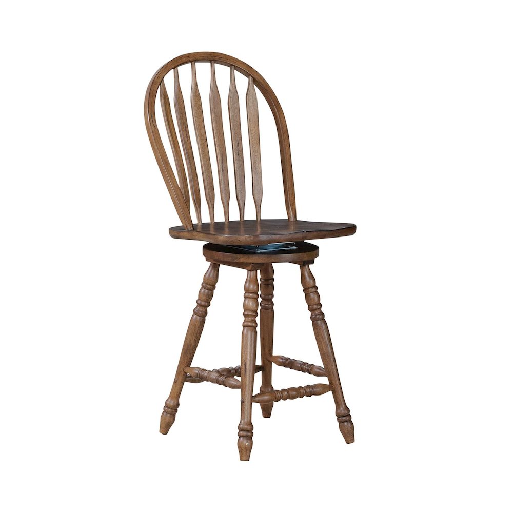 Carolina Crossing Windsor Swivel Counter Chair - Antique Honey