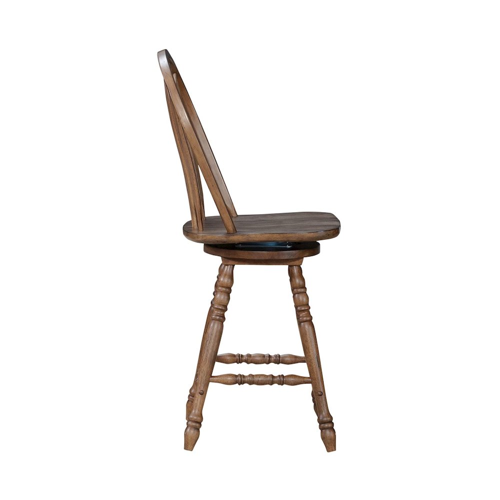 Carolina Crossing Windsor Swivel Counter Chair - Antique Honey