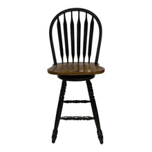 Carolina Crossing Windsor Swivel Counter Chair - Black - Black w/ Antique Honey