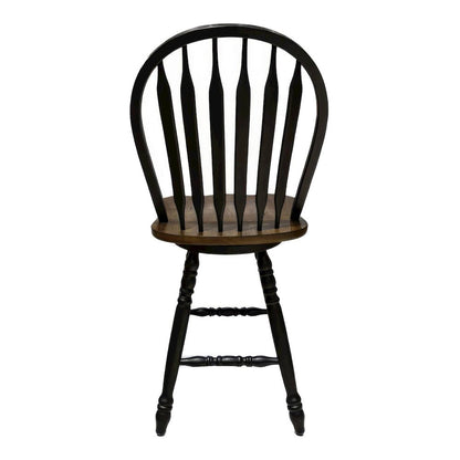 Carolina Crossing Windsor Swivel Counter Chair - Black - Black w/ Antique Honey