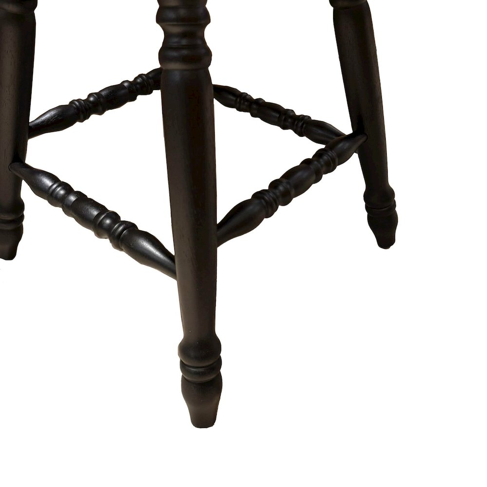 Carolina Crossing Windsor Swivel Counter Chair - Black - Black w/ Antique Honey
