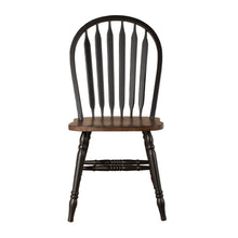 Carolina Crossing Windsor Side Chair- Black in Black w/ Antique Honey Top