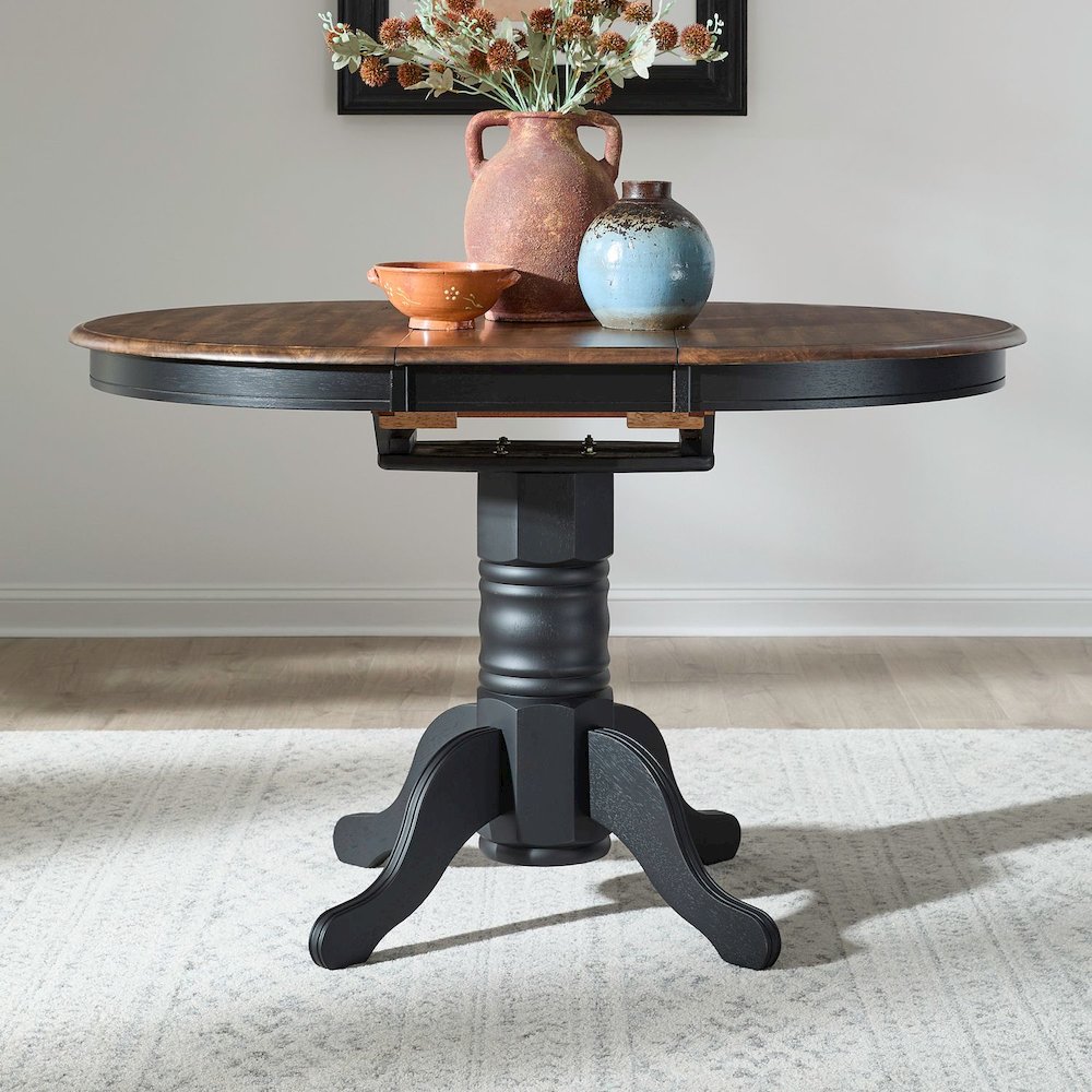 Carolina Crossing Gathering Table Counter Height 36" 15" Butterfly Leaf - Black