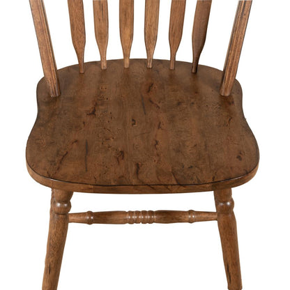 Carolina Crossing Windsor Side Chair-Set of 2 in Antique Honey