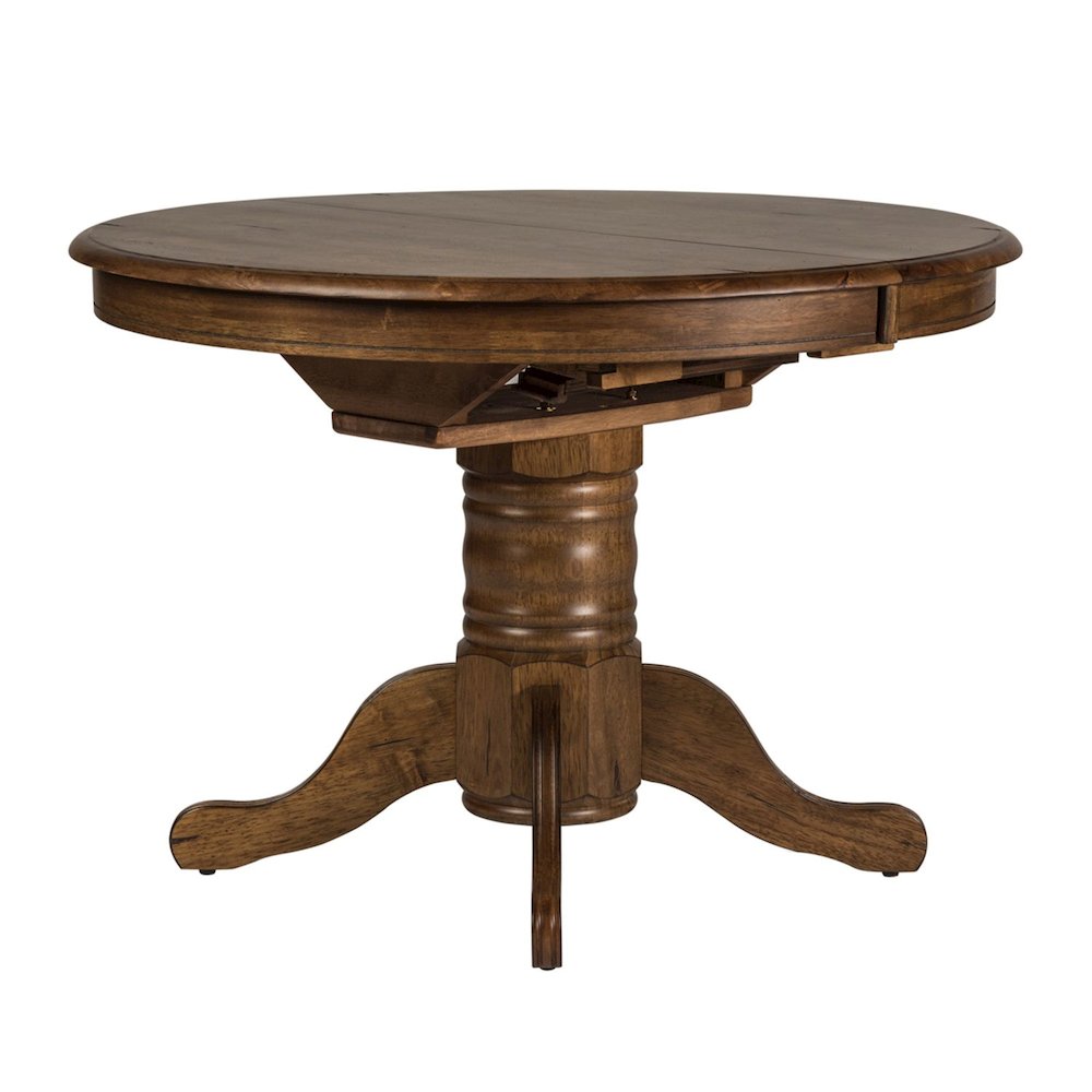 Carolina Crossing 3 Piece Round Table Set - 2 Windsor Side Chairs - Antique