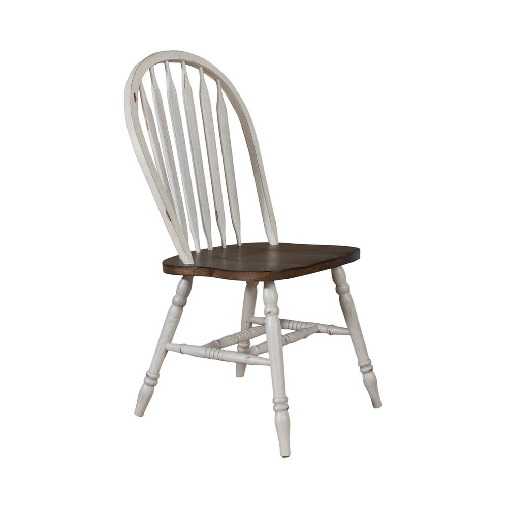 Windsor Side Chair- White- Set of 2 Solids White