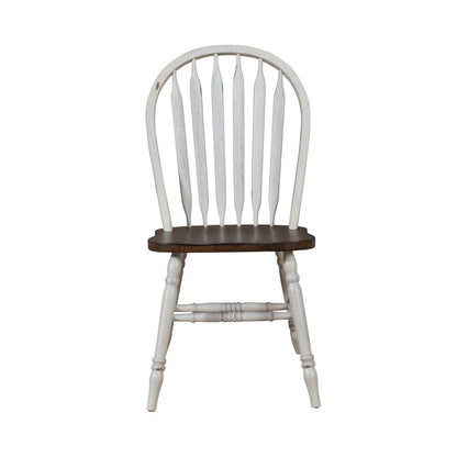 Windsor Side Chair- White- Set of 2 Solids White