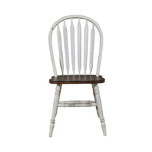 Carolina Crossing Windsor Side Chair- White in White w/ Antique Honey Top