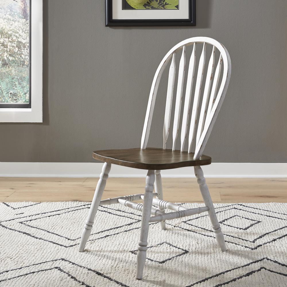 Windsor Side Chair- White- Set of 2 Solids White