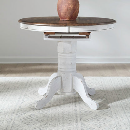 Carolina Crossing Gathering Table Counter Height 36" 15" Butterfly Leaf - White