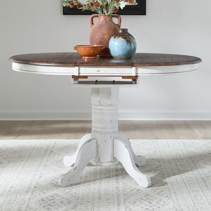 Carolina Crossing Gathering Table Counter Height 36" 15" Butterfly Leaf - White
