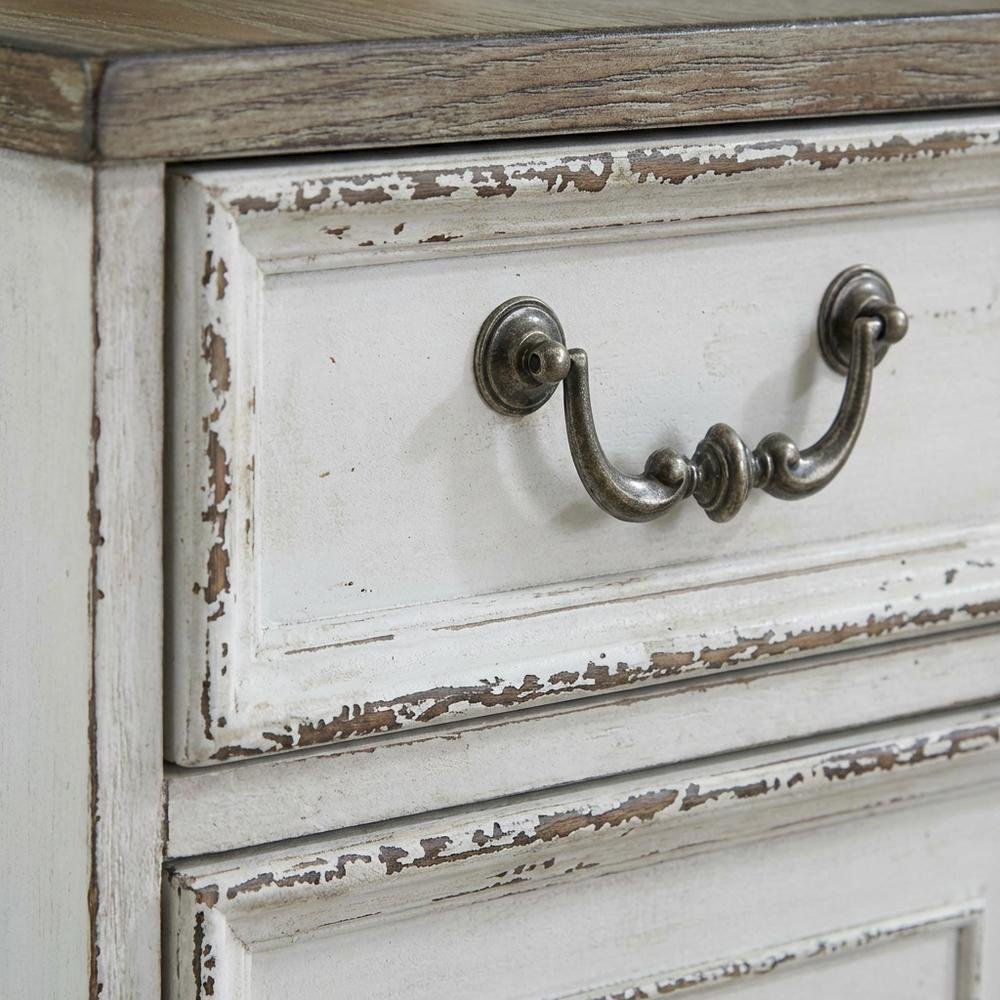 Antique White Mobile File with Classic European Traditional Style