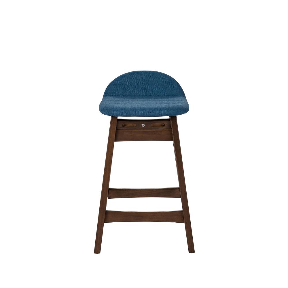 Space Savers 24 Inch Counter Chair - Blue (RTA)-Set of 2 in Satin Walnut