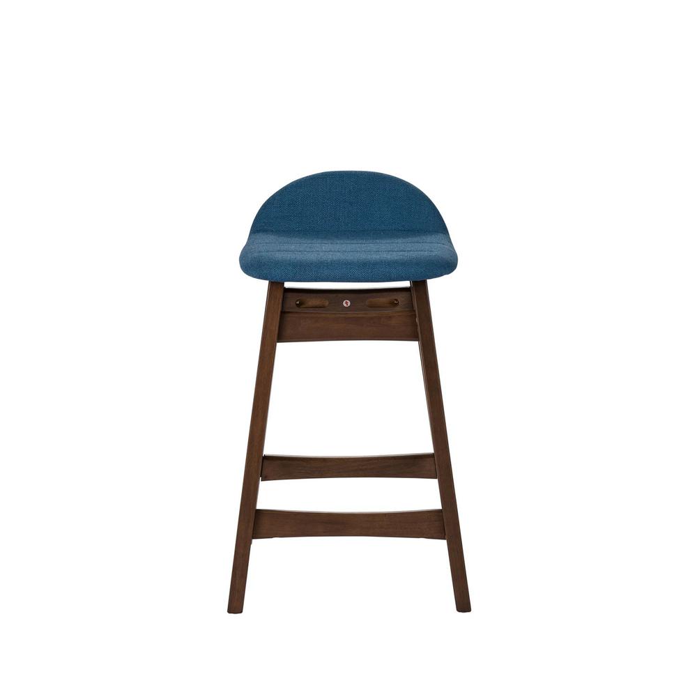 Space Savers 24 Inch Counter Chair - Blue (RTA) in Satin Walnut