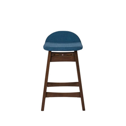 Space Savers 24 Inch Counter Chair - Blue (RTA) in Satin Walnut
