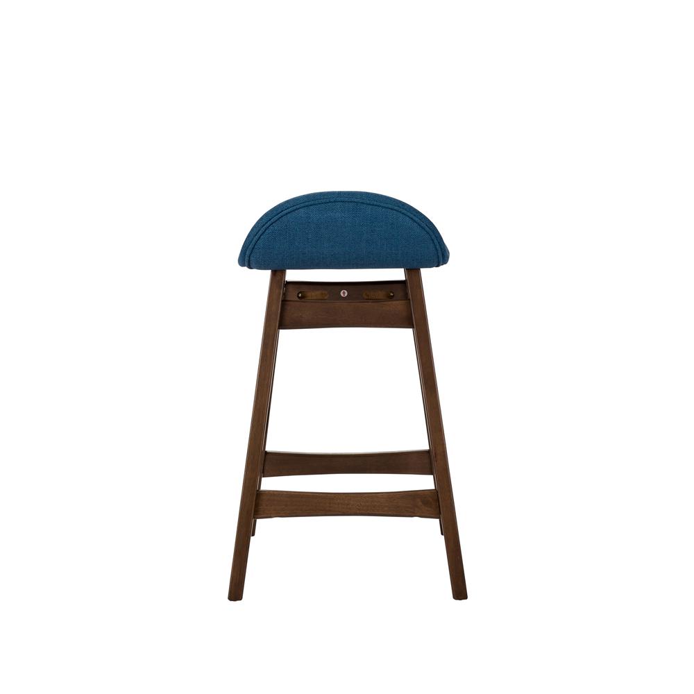 Space Savers 24 Inch Counter Chair - Blue (RTA)-Set of 2 in Satin Walnut