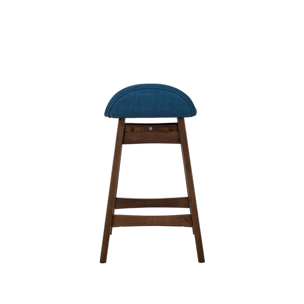 Space Savers 24 Inch Counter Chair - Blue (RTA) in Satin Walnut