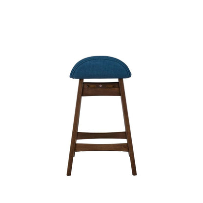 Space Savers 24 Inch Counter Chair - Blue (RTA) in Satin Walnut