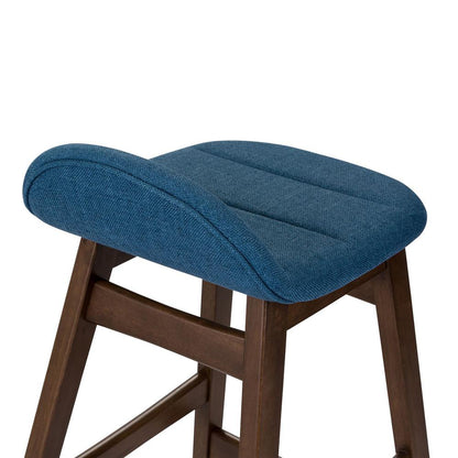 Space Savers 24 Inch Counter Chair - Blue (RTA) in Satin Walnut