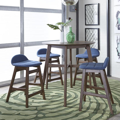 Space Savers 24 Inch Counter Chair - Blue (RTA)-Set of 2 in Satin Walnut