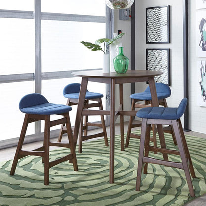 Space Savers 24 Inch Counter Chair - Blue (RTA) in Satin Walnut