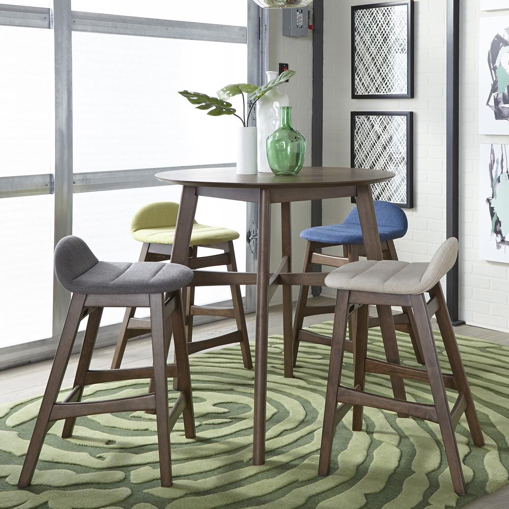 Space Savers 24 Inch Counter Chair - Blue (RTA)-Set of 2 in Satin Walnut
