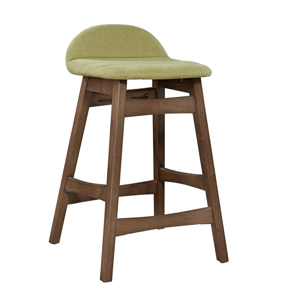 Space Savers 24 Inch Counter Chair - Green (RTA) in Satin Walnut