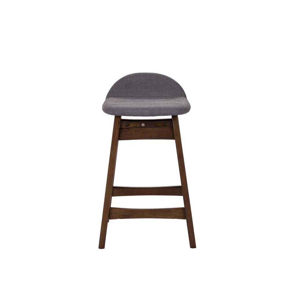 Space Savers 24 Inch Counter Chair - Grey (RTA)-Set of 2 in Satin Walnut