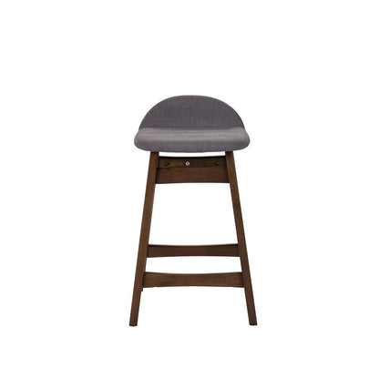 Space Savers 24 Inch Counter Chair - Grey (RTA)-Set of 2 in Satin Walnut