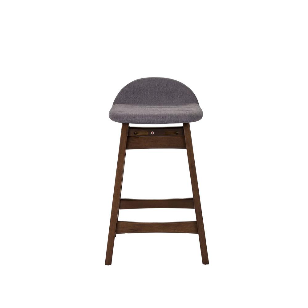 Space Savers 24 Inch Counter Chair - Grey (RTA) in Satin Walnut