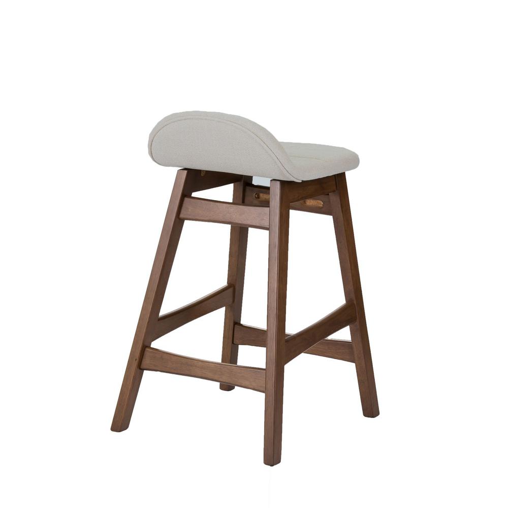 Space Savers 24 Inch Counter Chair - Light Tan (RTA) in Satin Walnut