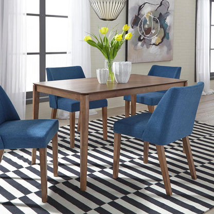 Space Savers Nido Chair - Blue (RTA) in Satin Walnut