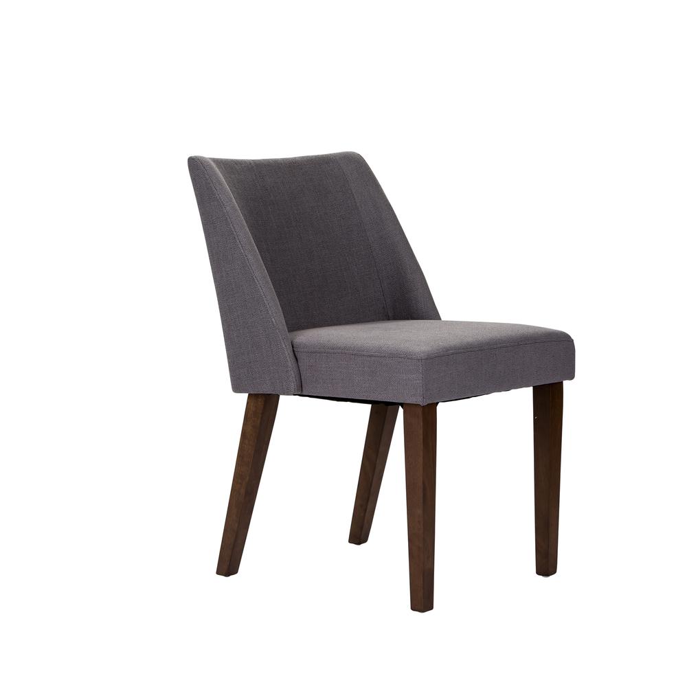 Space Savers Nido Chair - Grey (RTA)-Set of 2 in Satin Walnut