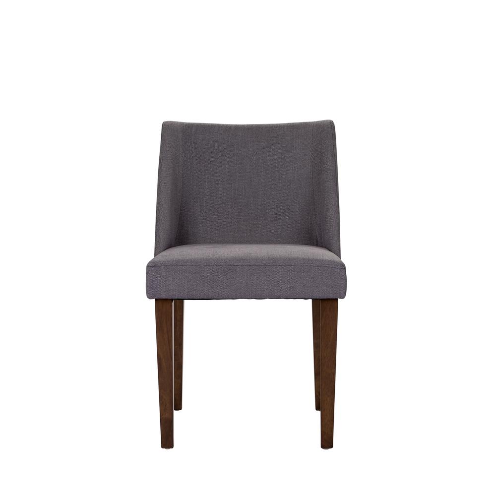 Space Savers Nido Chair - Grey (RTA)-Set of 2 in Satin Walnut