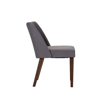 Space Savers Nido Chair - Grey (RTA)-Set of 2 in Satin Walnut
