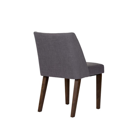 Space Savers Nido Chair - Grey (RTA)-Set of 2 in Satin Walnut