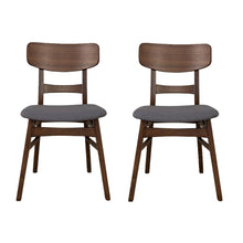 Panel Back Side Chair- Grey (RTA)- Set of 2 Contemporary Brown