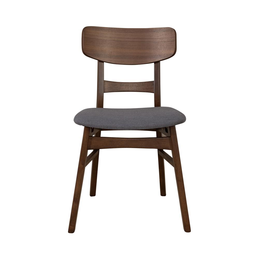 Panel Back Side Chair- Grey (RTA)- Set of 2 Contemporary Brown