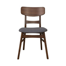 Space Savers Panel Back Side Chair- Grey (RTA) in Satin Walnut