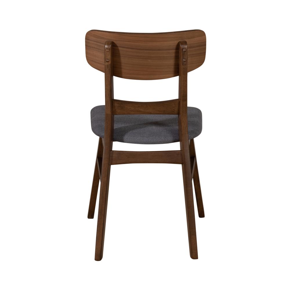 Panel Back Side Chair- Grey (RTA)- Set of 2 Contemporary Brown