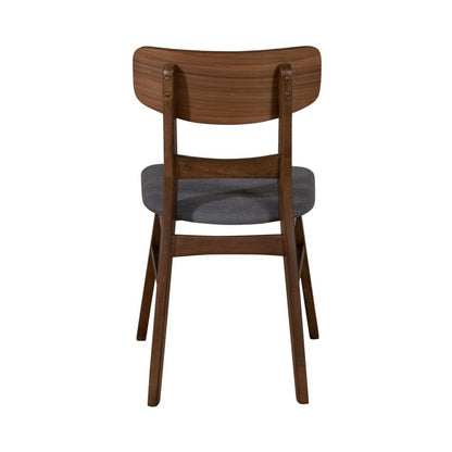 Panel Back Side Chair- Grey (RTA)- Set of 2 Contemporary Brown