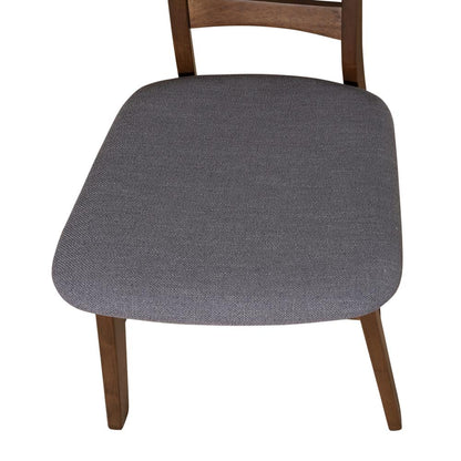 Panel Back Side Chair- Grey (RTA)- Set of 2 Contemporary Brown