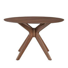 Space Savers Round Pedestal Table in Satin Walnut