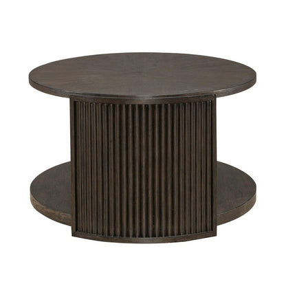City View 3 Piece Set - Cocktail Table, End Tables- Coffee Bean Oak Wood