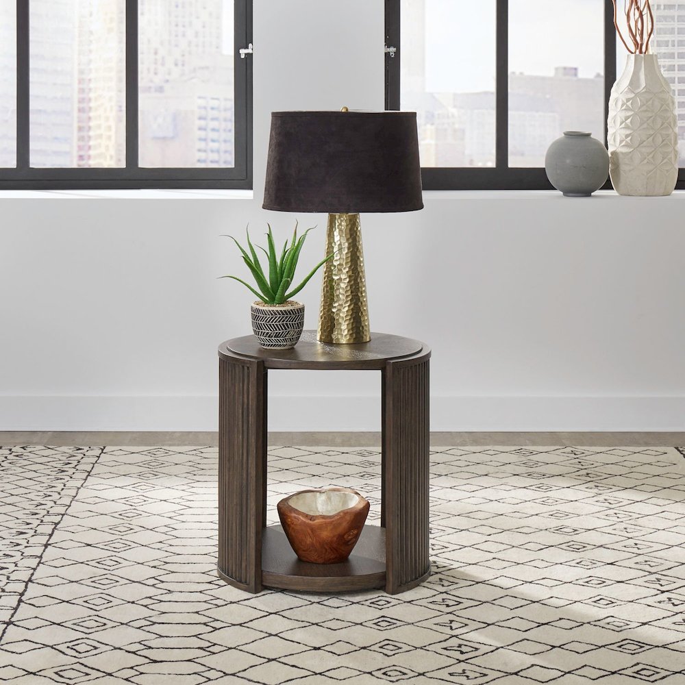 City View 3 Piece Set - Cocktail Table, End Tables- Coffee Bean Oak Wood