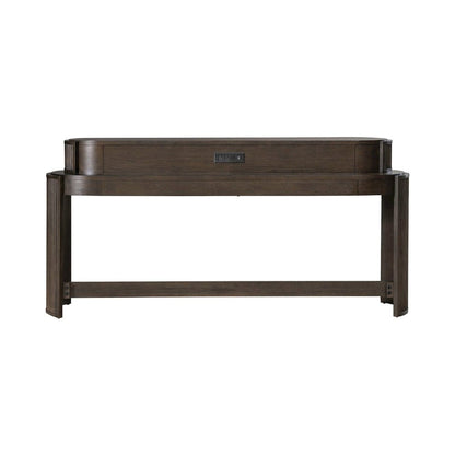 City View 4 Piece Set - Bar Table, Console Stools- Coffee Bean Oak Wood